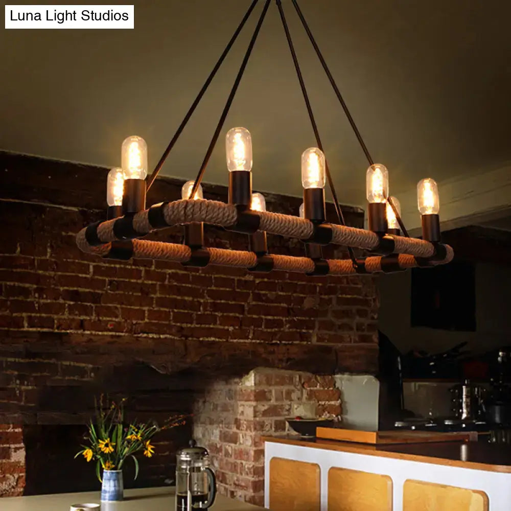 Black Rope Metal Chandelier