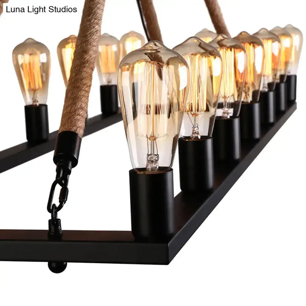 Black Rope Metal Chandelier
