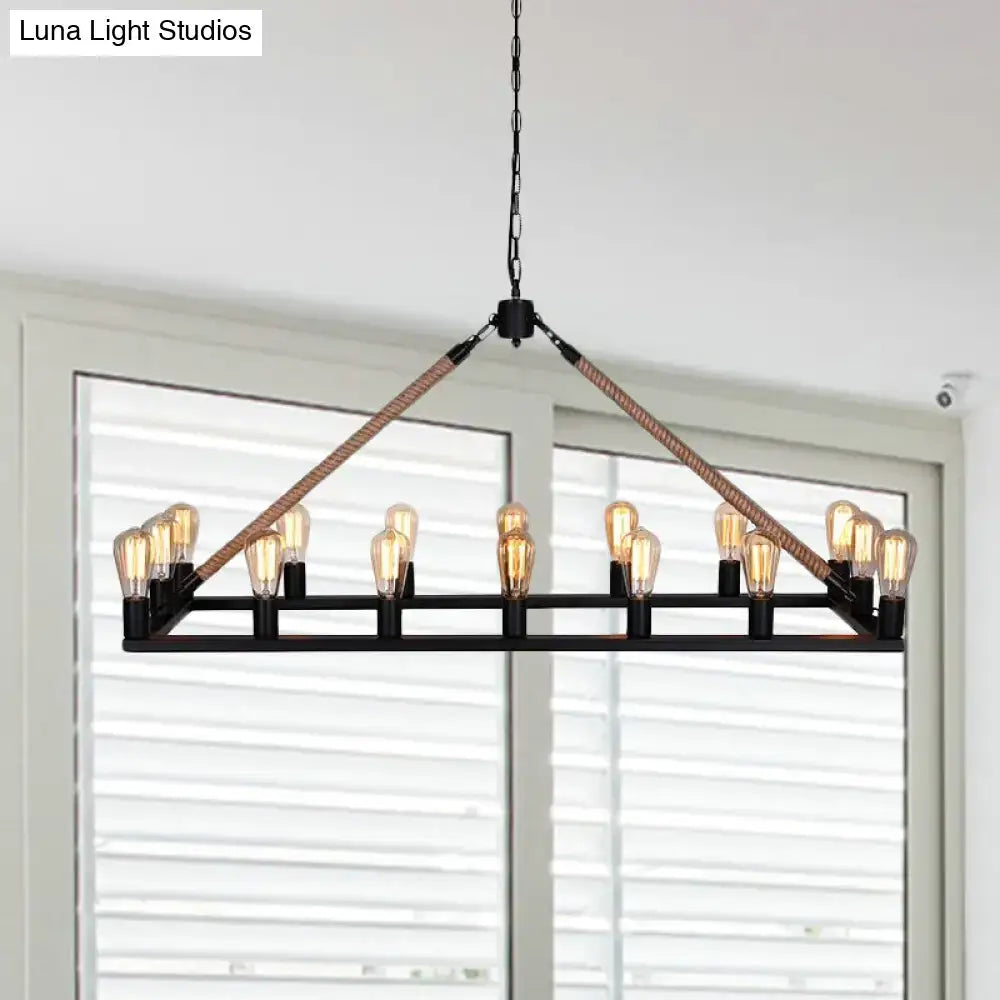 Black Rope Metal Chandelier