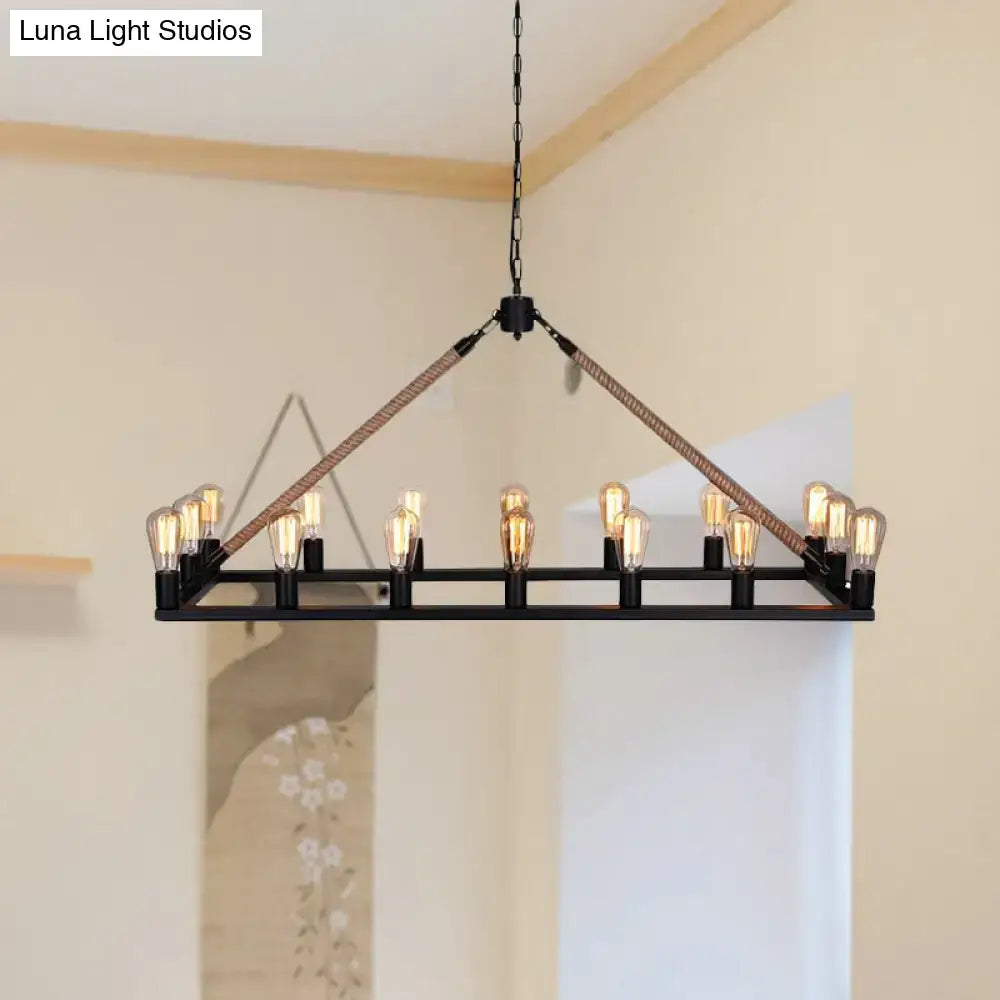 Black Rope Metal Chandelier
