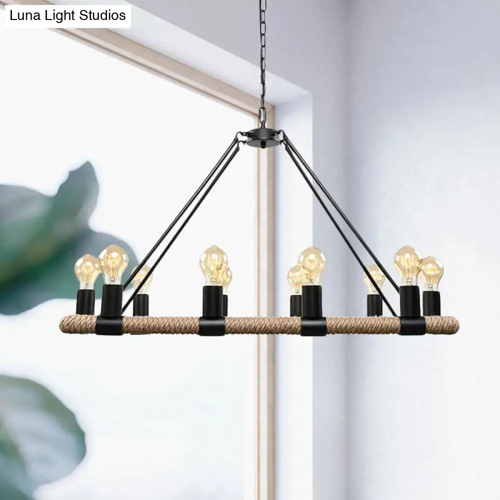Black Rope Metal Chandelier