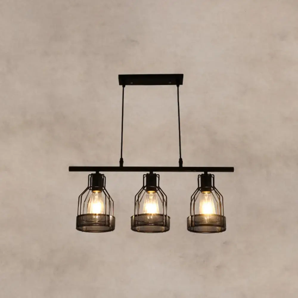 Black Birdcage Bar Light