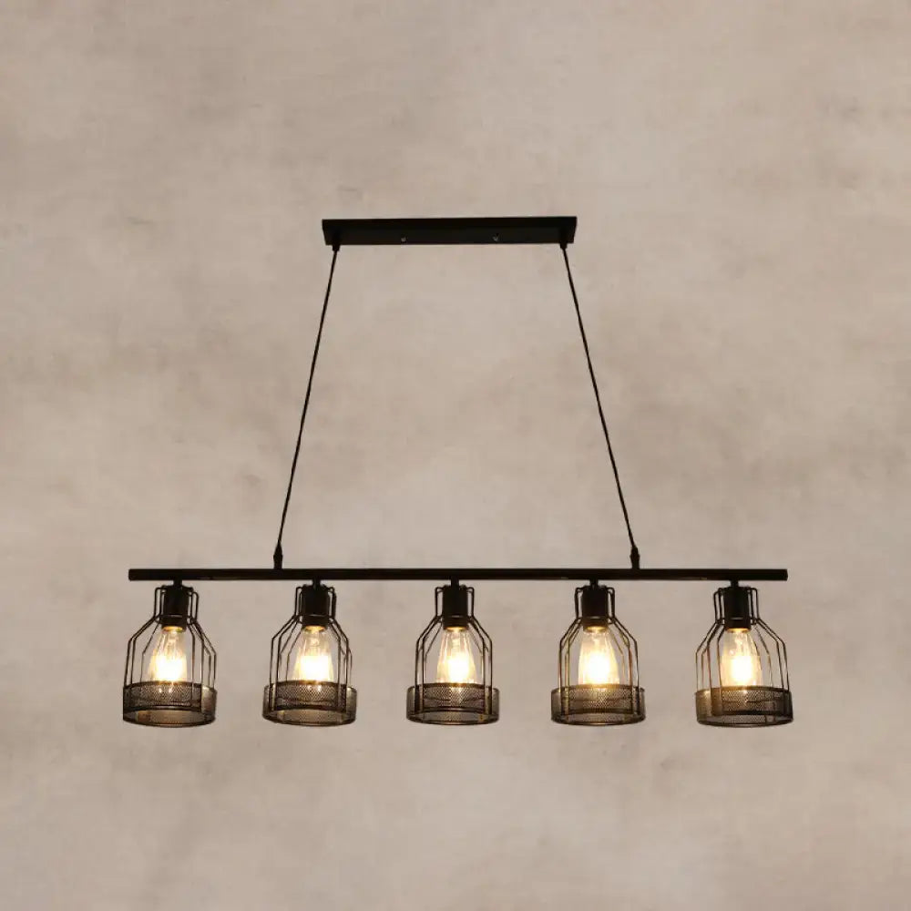 Black Birdcage Bar Light