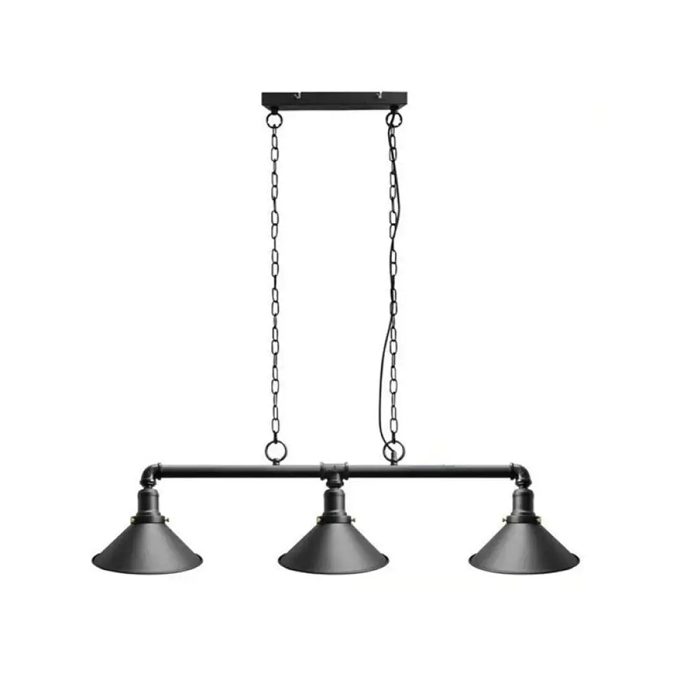 Black Conical Ceiling Light