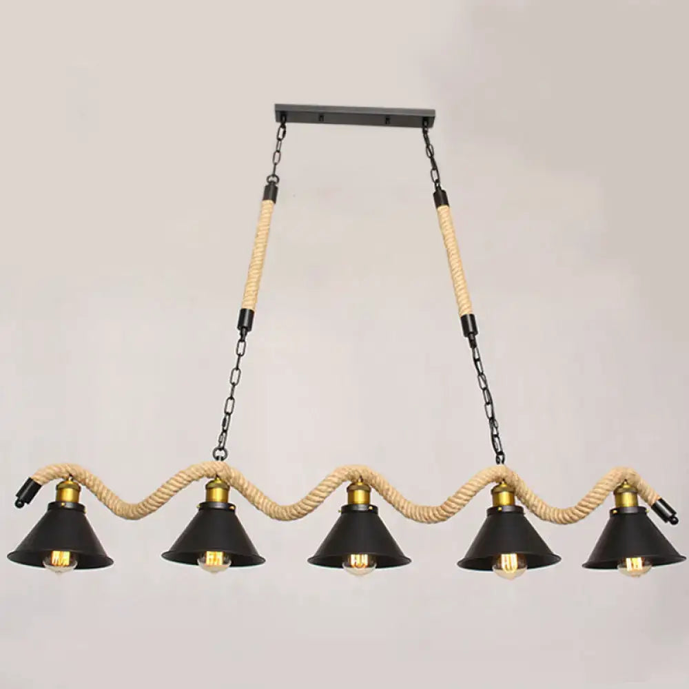 Black Cage Island Chandelier