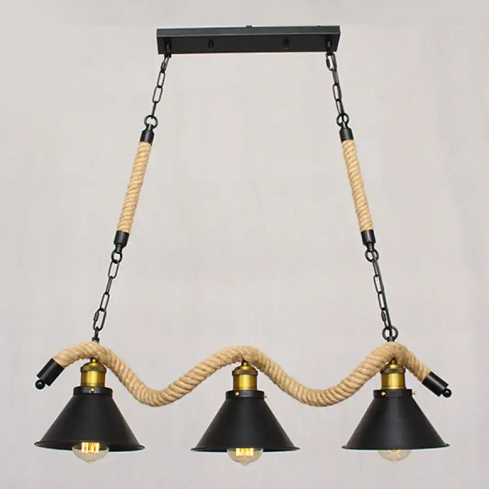 Black Cage Island Chandelier