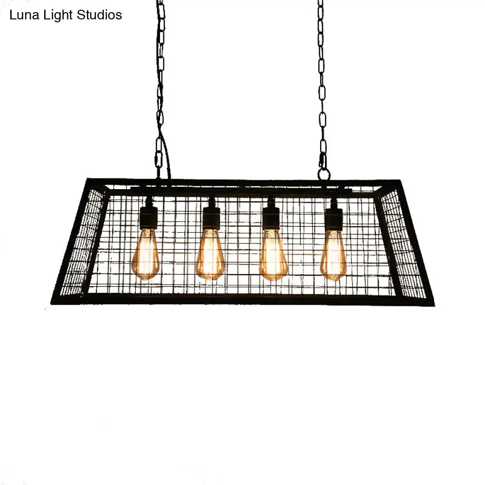 Black Cage Pendant Lamp