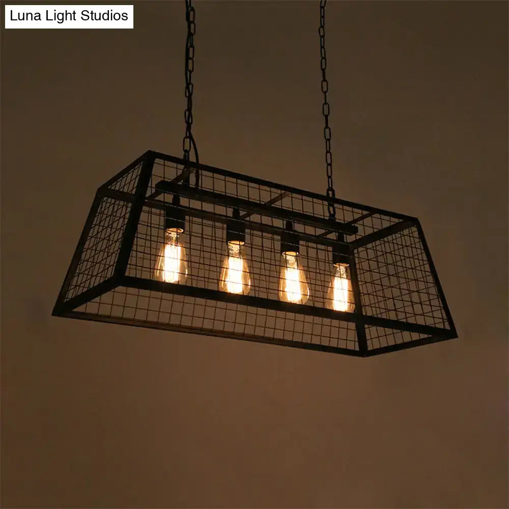 Black Cage Pendant Lamp
