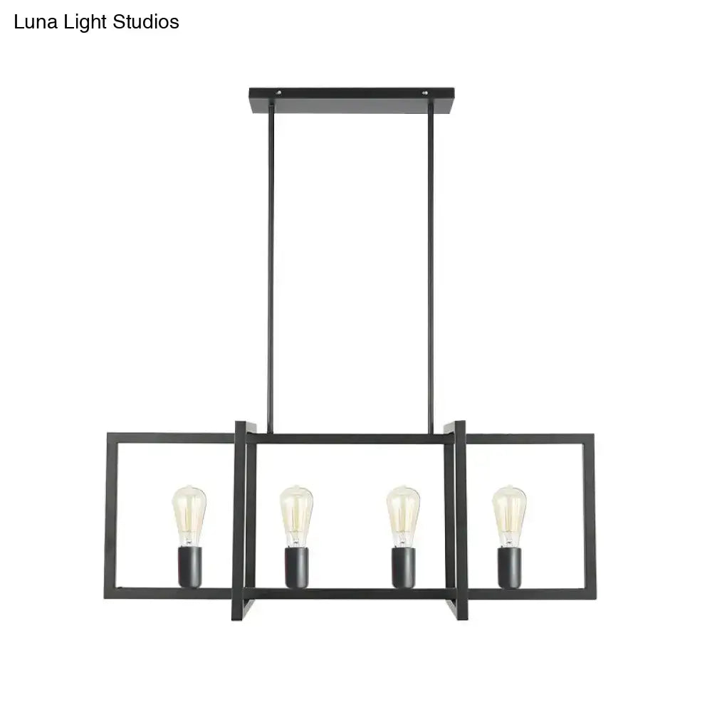 Black Rectangle Pendant Light