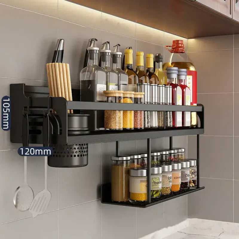 Black Metal Spice Rack