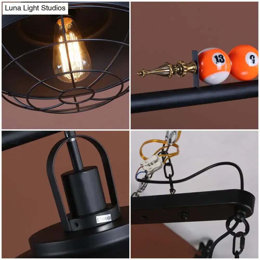 Black Wire Frame Island Light