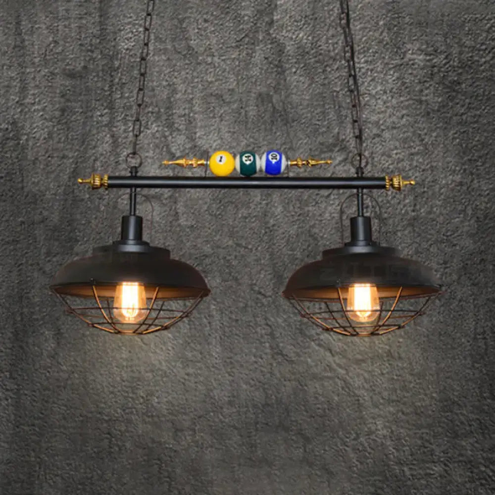 Black Wire Frame Island Light