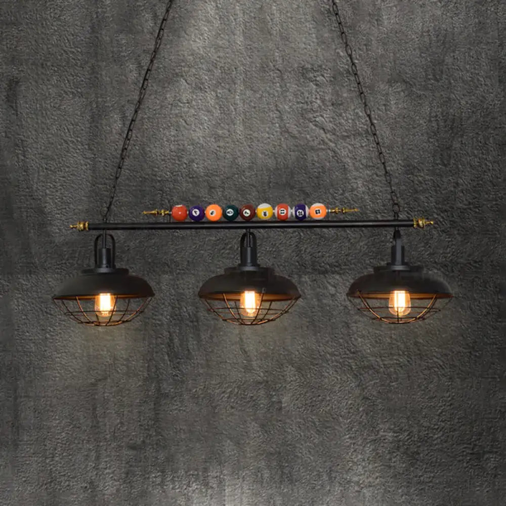 Black Wire Frame Island Light