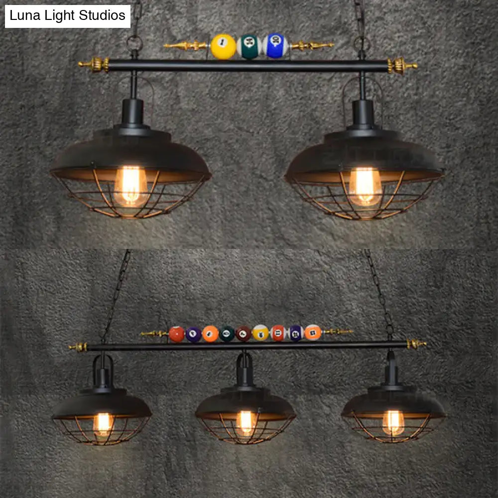 Black Wire Frame Island Light
