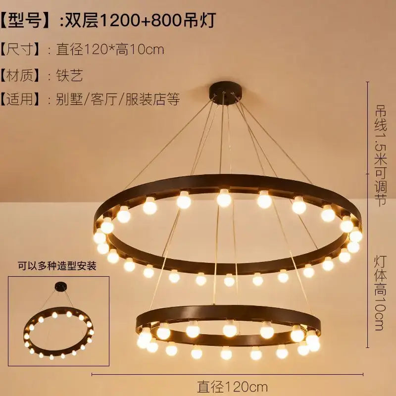 Black Multi Tier Pendant Light
