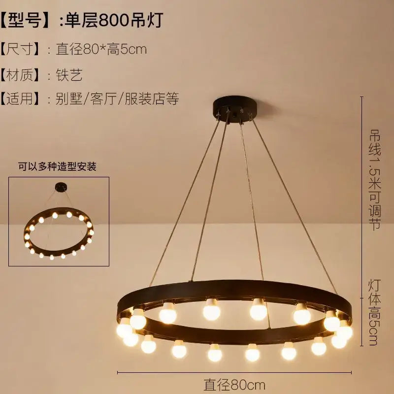 Black Multi Tier Pendant Light