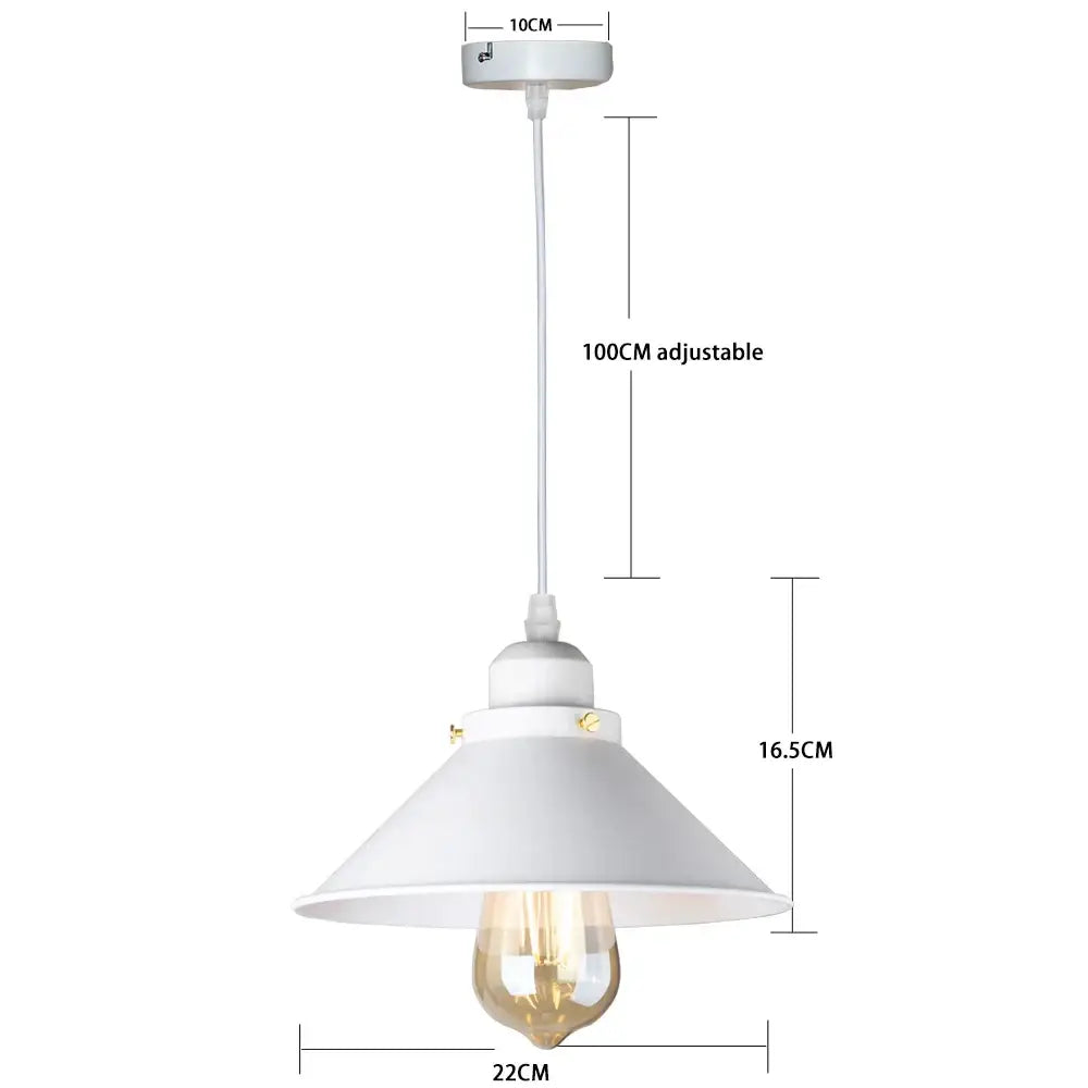Black Industrial Pendant Light with Edison Bulb