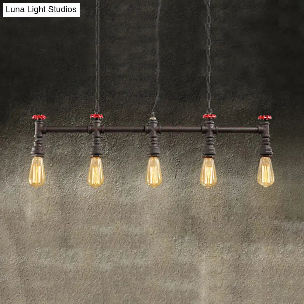 Black Pipe Ceiling Light