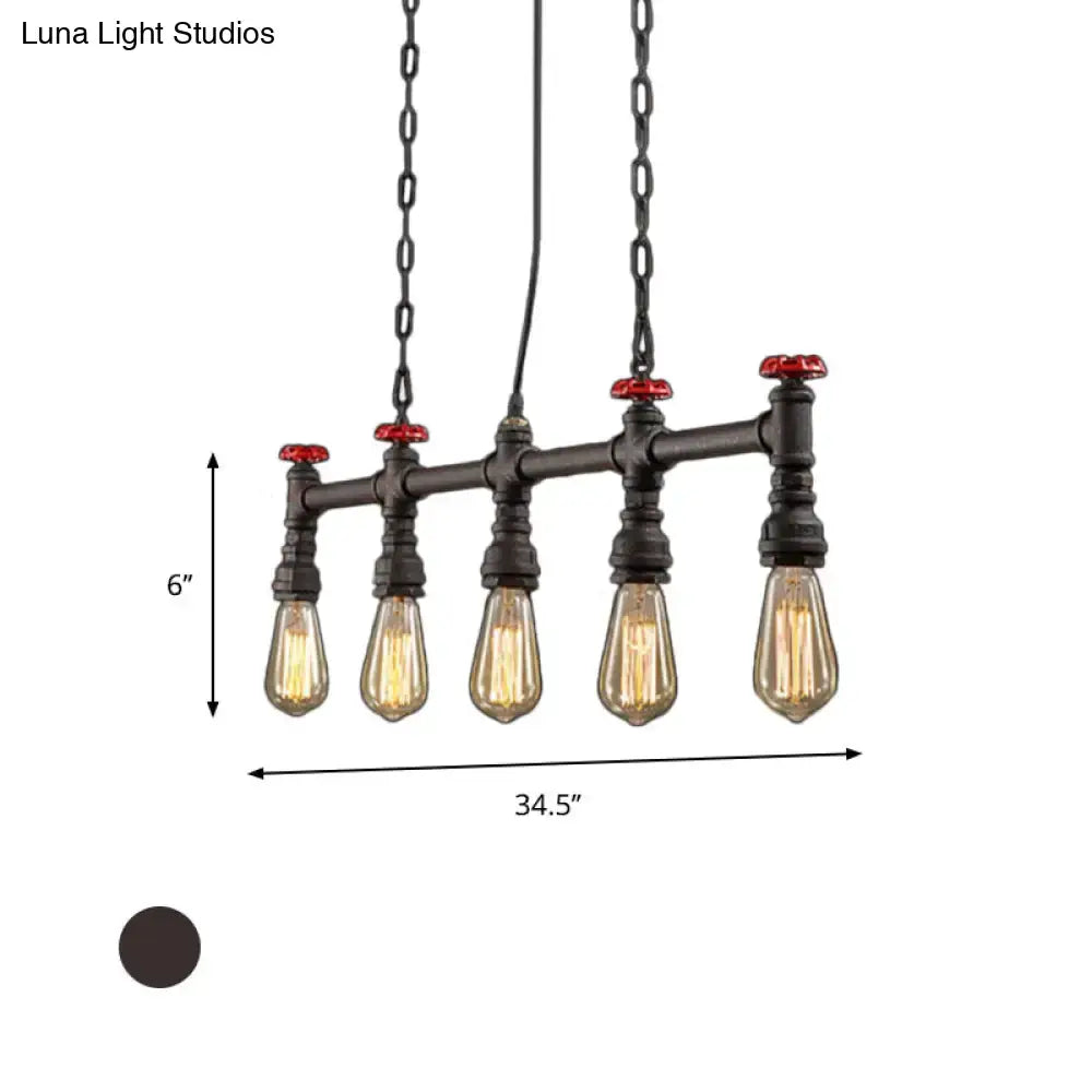 Black Pipe Ceiling Light