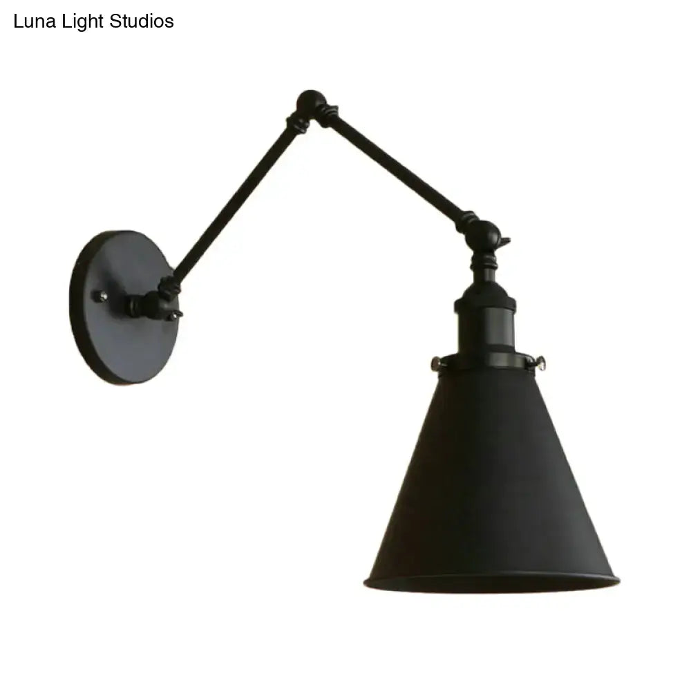 Rust Black Cone Wall Sconce