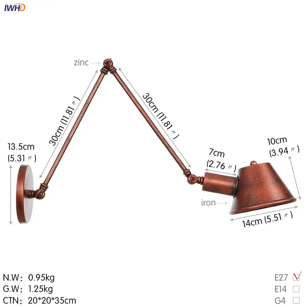 Black Swing Arm Industrial Dining Sconce
