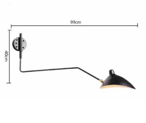 Black Swing Arm Chandelier