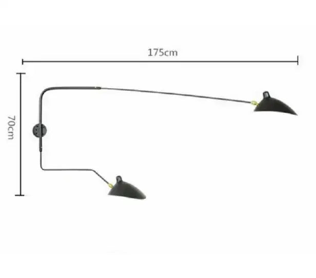 Black Swing Arm Chandelier