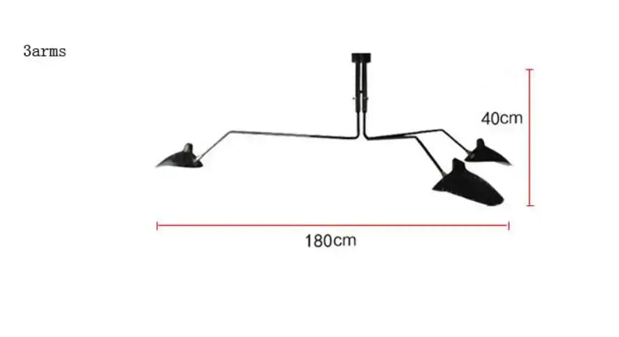 Black Swing Arm Chandelier