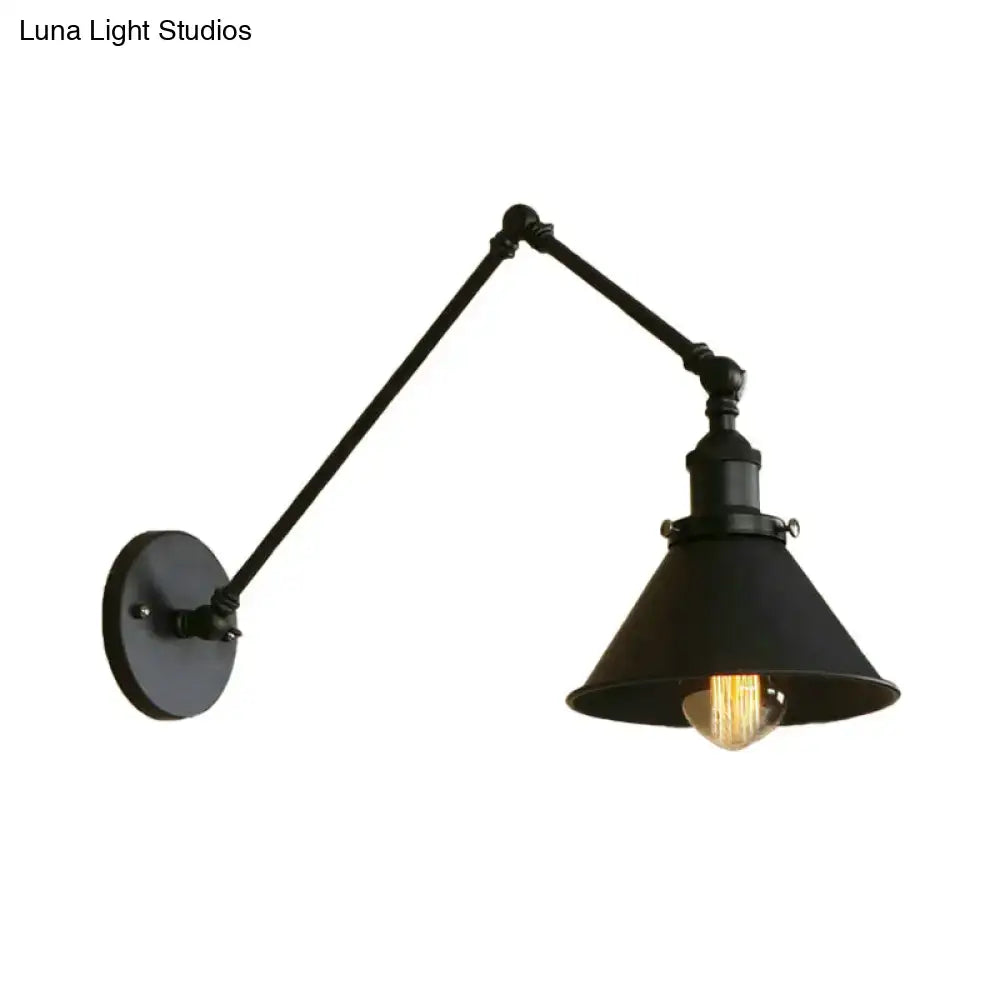 Black Conic Wall Sconce