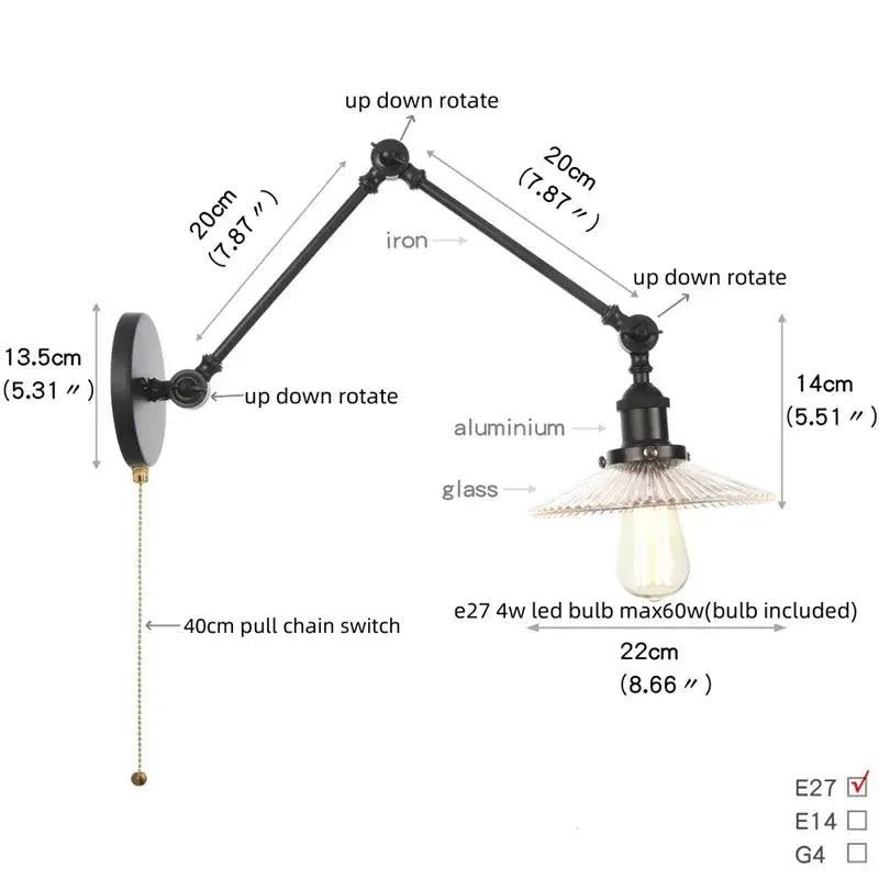 Black Faceted Glass Wall Light