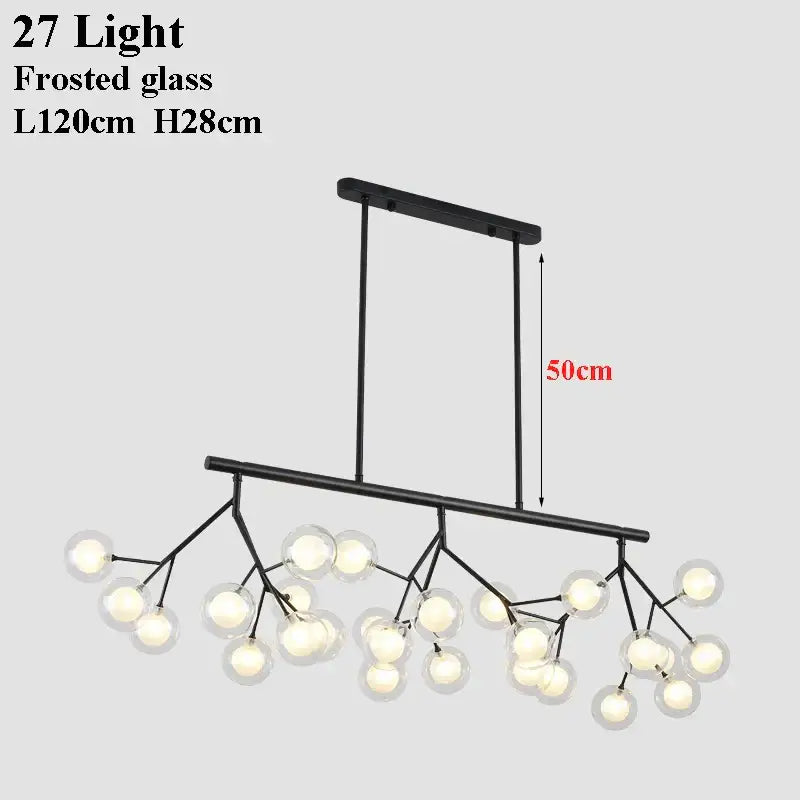 Black Firefly Glass Chandelier Up To 36 Lights