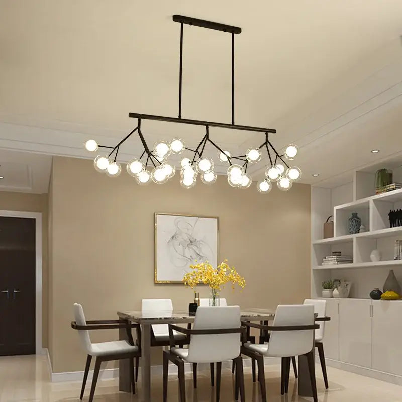 Black Firefly Glass Chandelier Up To 36 Lights