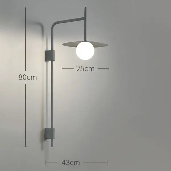 Black Minimalist Disc Wall Sconce