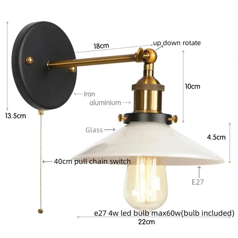 White Ceramic LED Wall Sconce