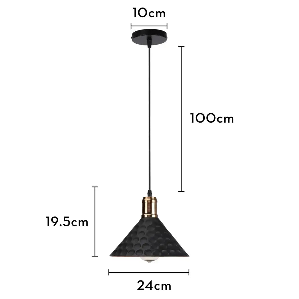 Black Copper Iron Pendant