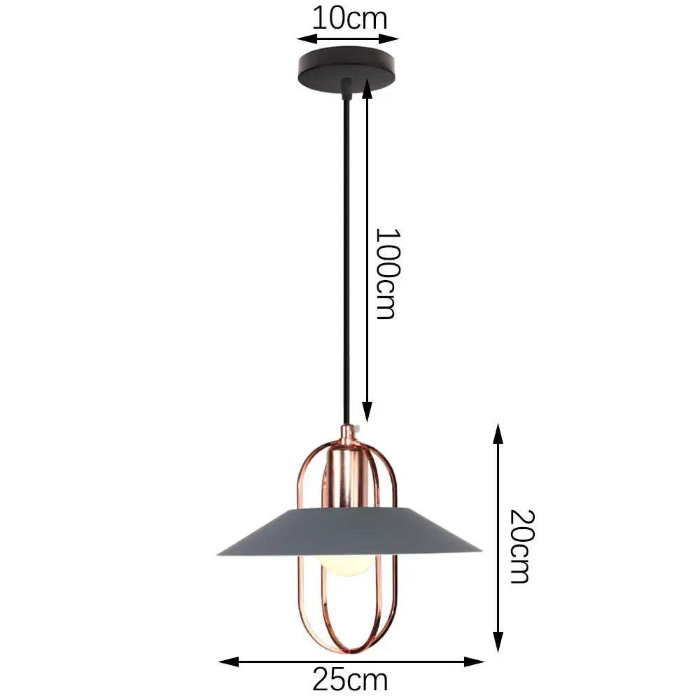 Black Copper Iron Pendant