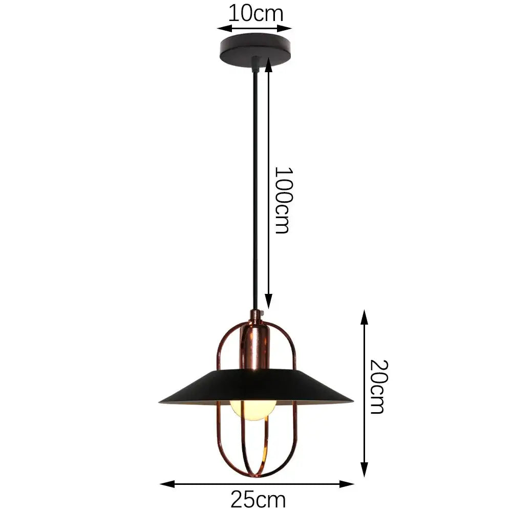 Black Copper Iron Pendant