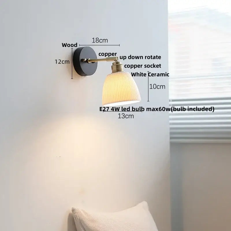 Black Wood Pull Sconce