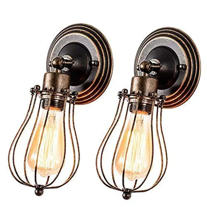 Brass Cage Wall Sconce