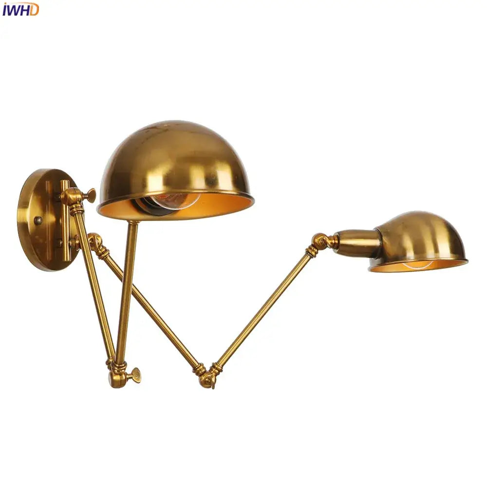Brass Dual Head Wall Sconce
