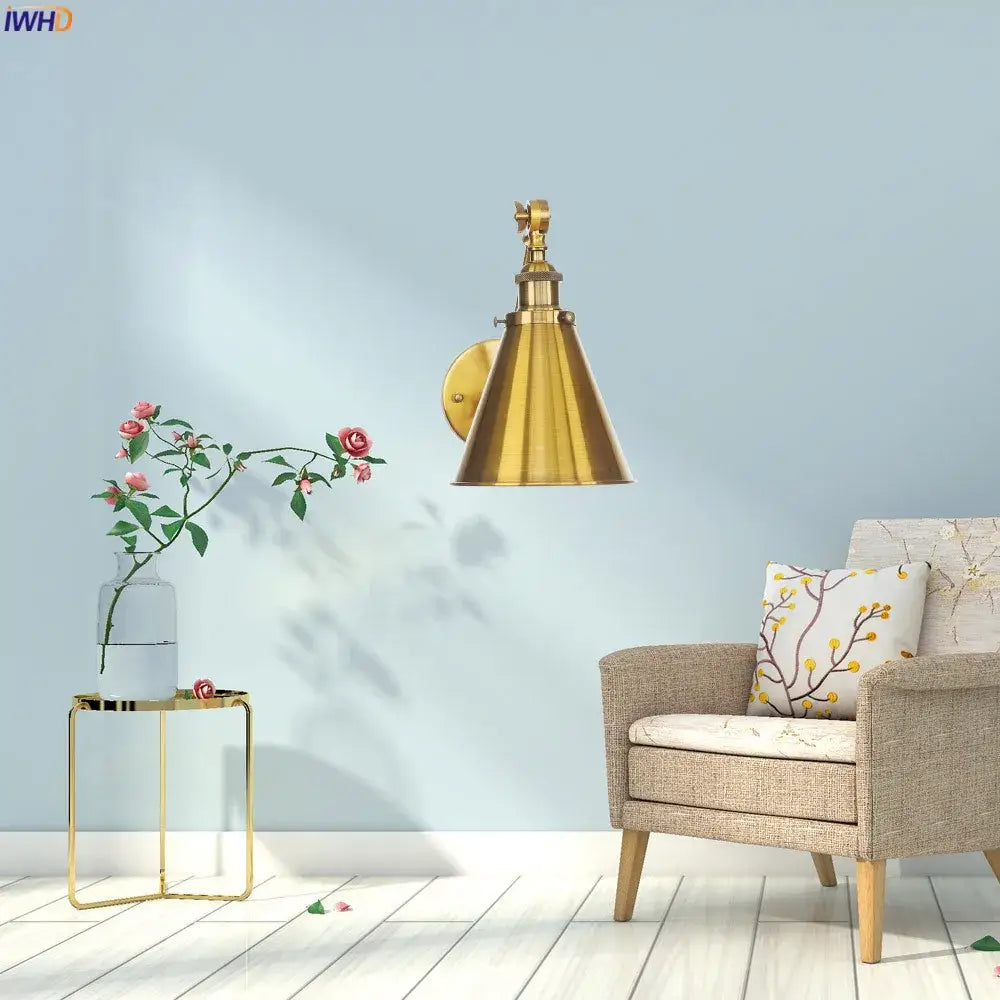 Brass Long Arm Wall Light