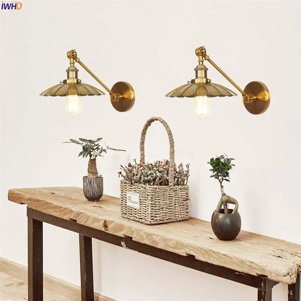 Brass Long Arm Wall Light