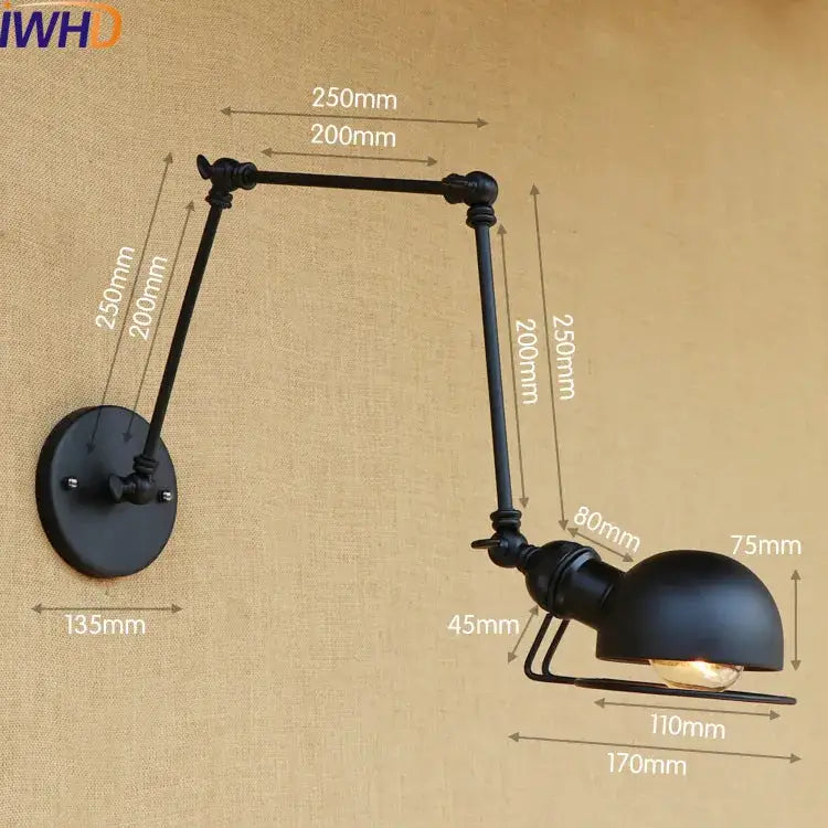 Brass Swing Arm Wall Lamp