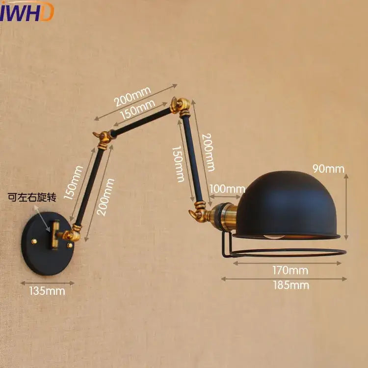 Brass Swing Arm Wall Lamp