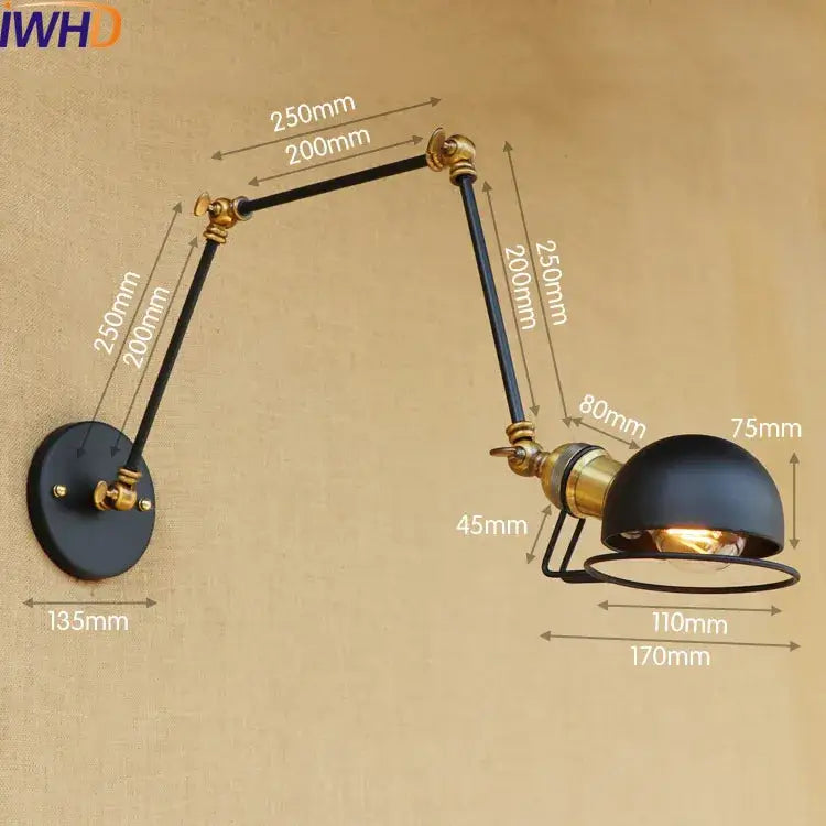 Brass Swing Arm Wall Lamp