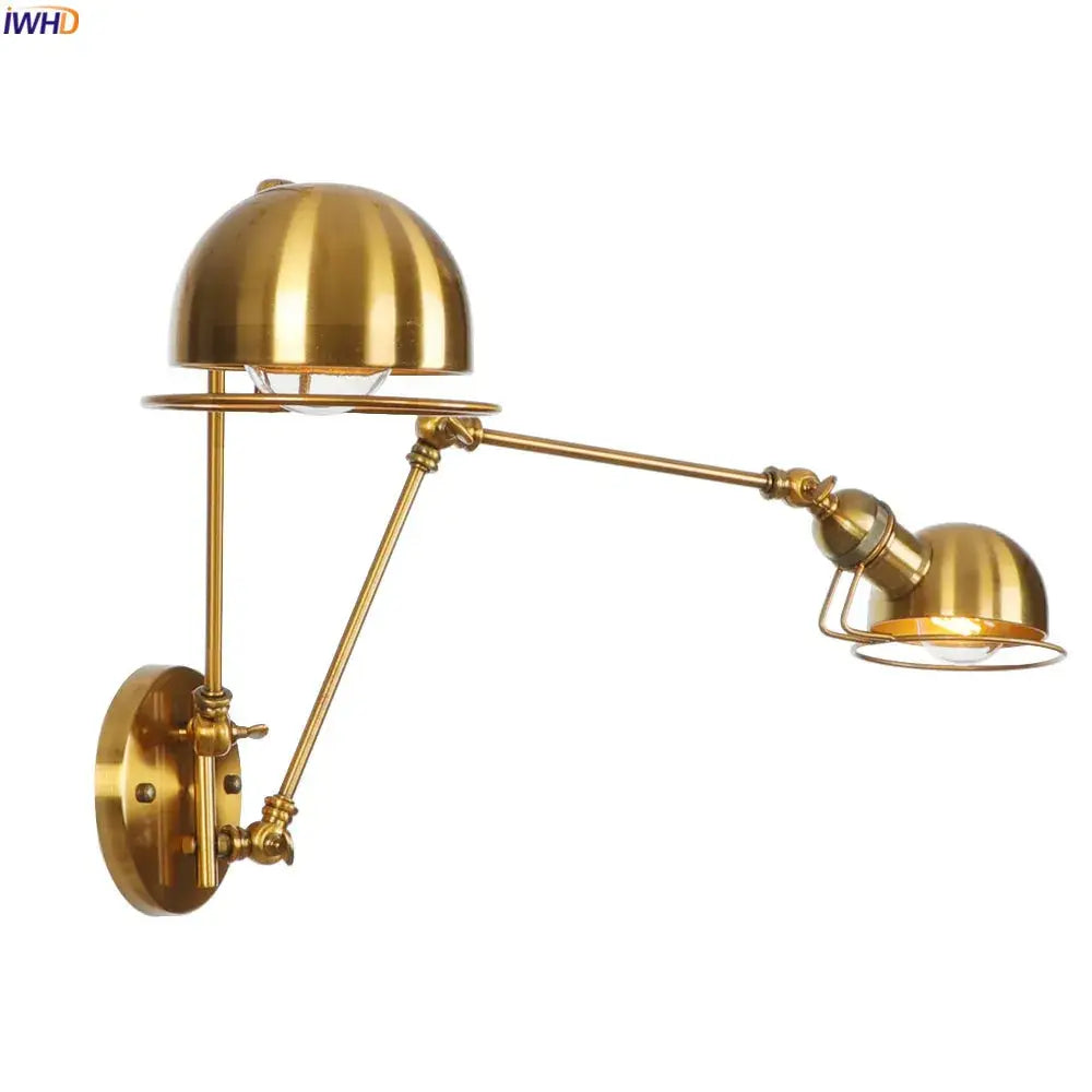Gold Swing Arm Wall Sconce