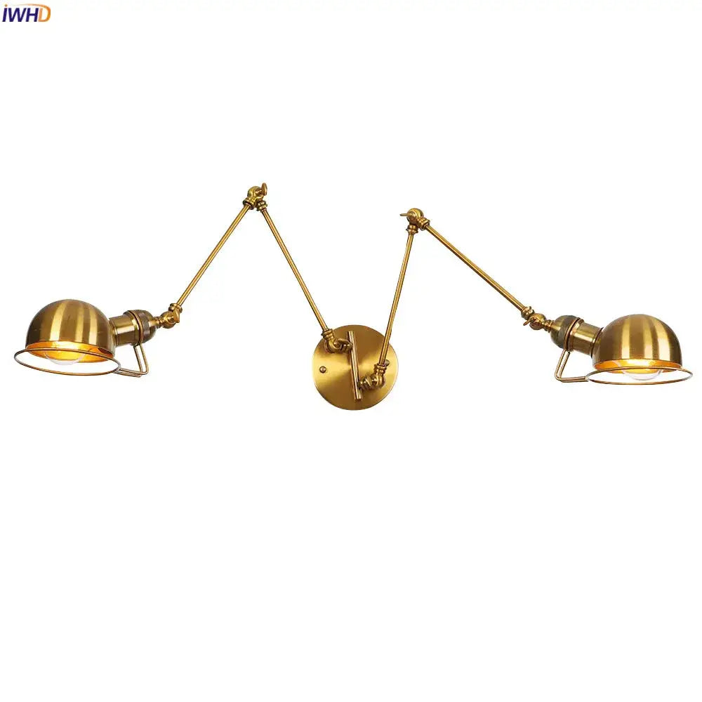 Gold Swing Arm Wall Sconce