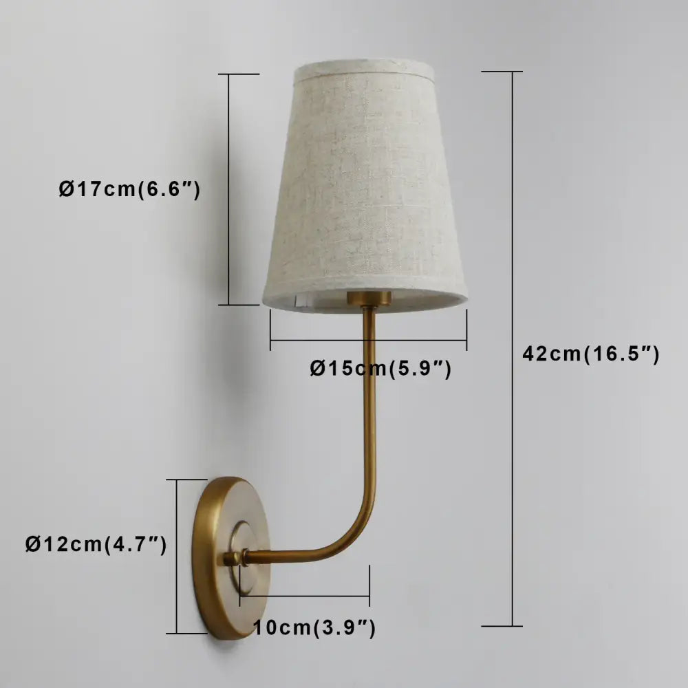 Linen Shade Wall Lamp Set