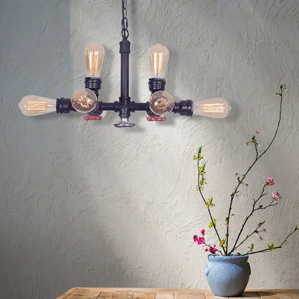 Bronze Black Bulb Chandelier