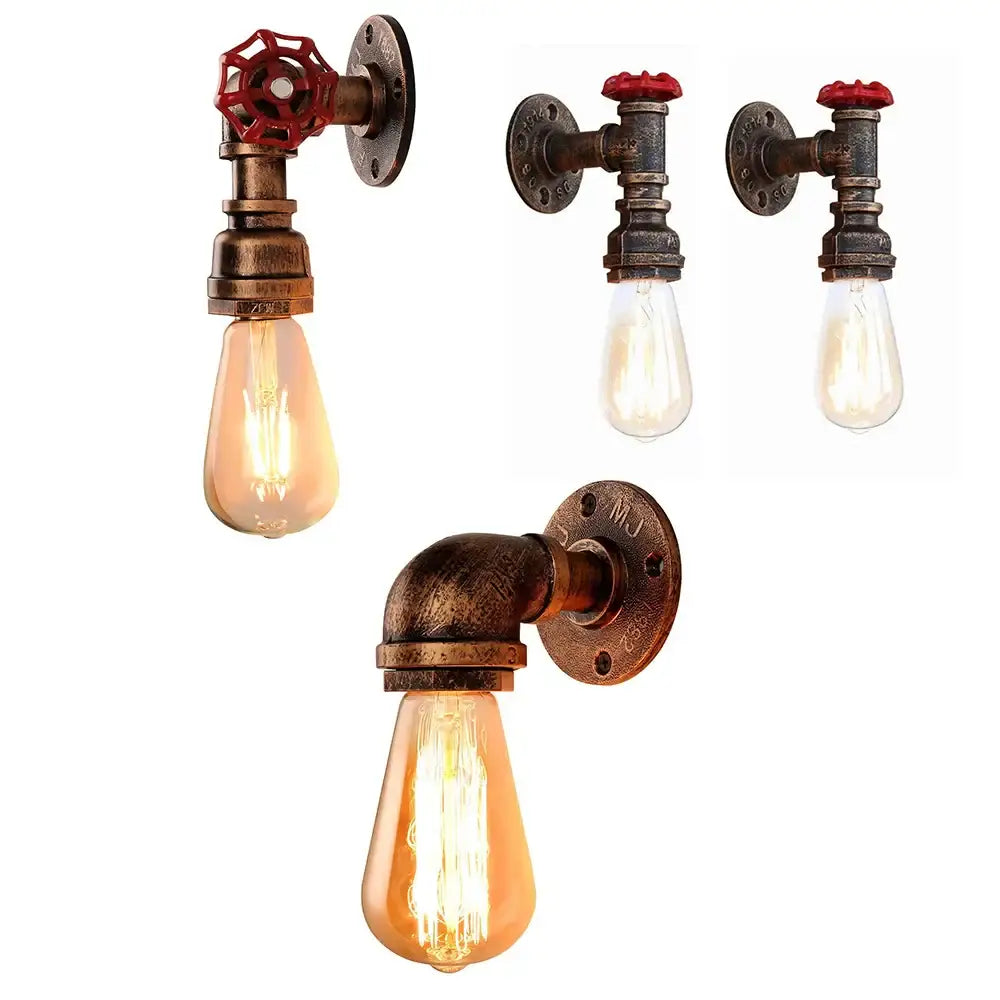 Bronze Water Pipe Wall Lamp